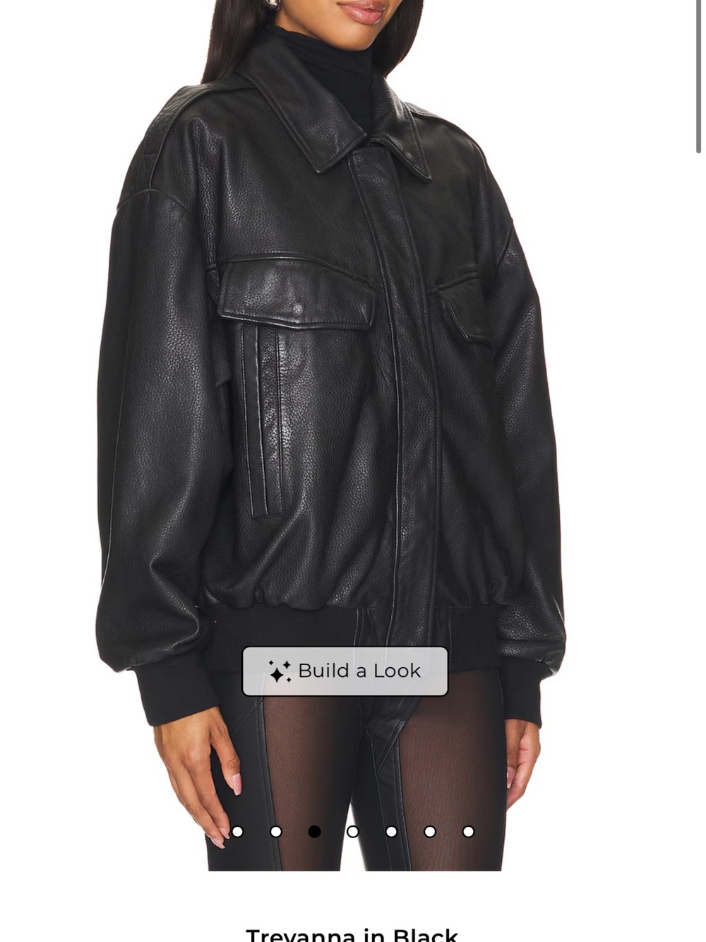 LAMARQUE Trevanna Black Lamb Leather Bomber